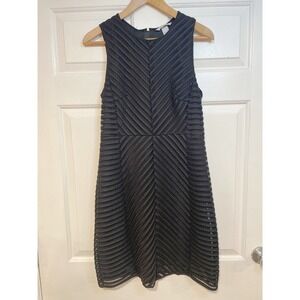Geometric Black Sleeveless Bodycon Sheath Dress 10 M Edgy Alt Minimalist H&M
